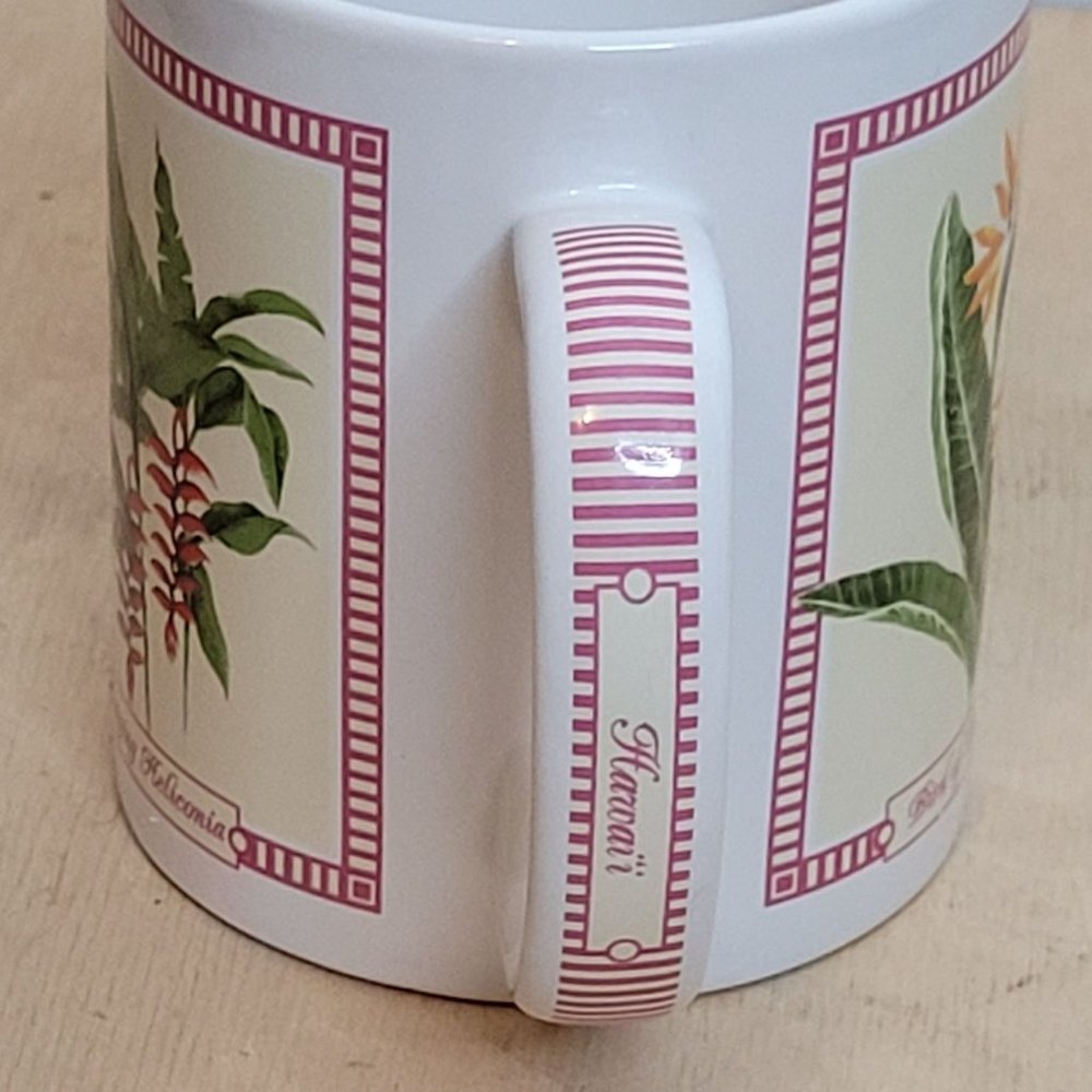 Hilo Hattie Store of Hawaii Tropical Flowers Coffee Mug 2005 Island Heritage